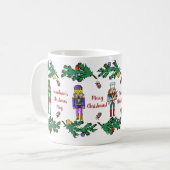 Kerstmis Royal Nutcrackers gepersonaliseerd Koffiemok (Voorkant links)