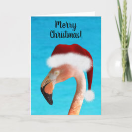 Kerstmis Roze Flamingo Kerstkaart Feestdagen Kaart
