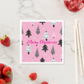 Kerstmis roze kerst decoratie servet (Insitu)