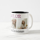 Kerstmis Roze Mok – Eigen Foto En Naam (Voorkant rechts)