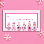 KERSTMIS ROZE NOTENKRAKER CADEAU STICKER