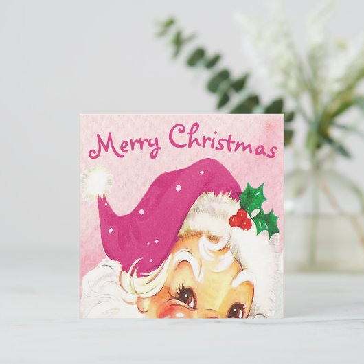 Kerstmis Roze Santa Custom (Staand voorkant)