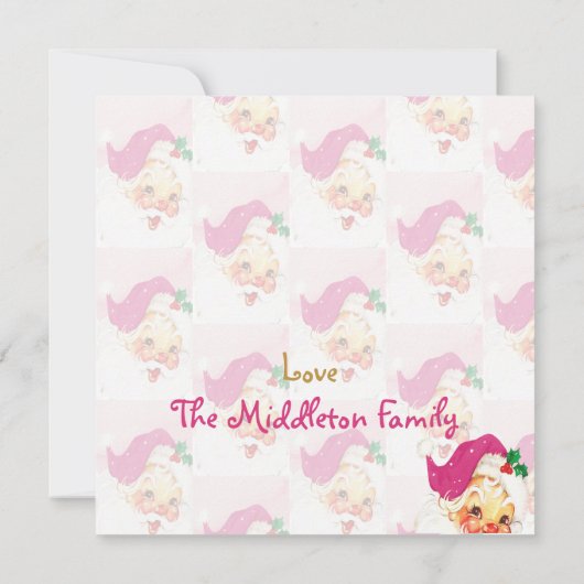 Kerstmis Roze Santa Custom (Achterkant)