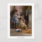 Kerstmis Rozen: De avond Briefkaart (Voorkant)