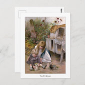 Kerstmis Rozen: Het Pet Rabbit Briefkaart (Voorkant / Achterkant)