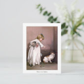 Kerstmis Rozen: Puss in de hoek Briefkaart (Staand voorkant)