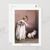 Kerstmis Rozen: Puss in de hoek Briefkaart (Voorkant / Achterkant)