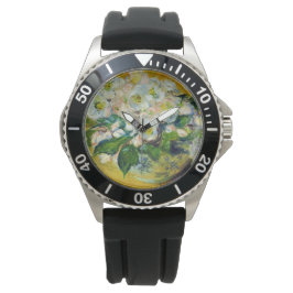 Kerstmis-Rozen (van Claude Monet) Horloge