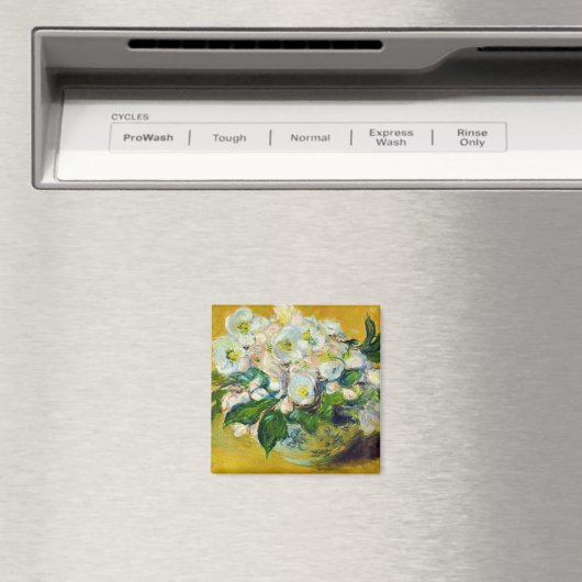 Kerstmis-Rozen (van Claude Monet) Magneet (Insitu (Vaatwasser))