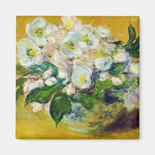 Kerstmis-Rozen (van Claude Monet) Magneet (Voorkant)