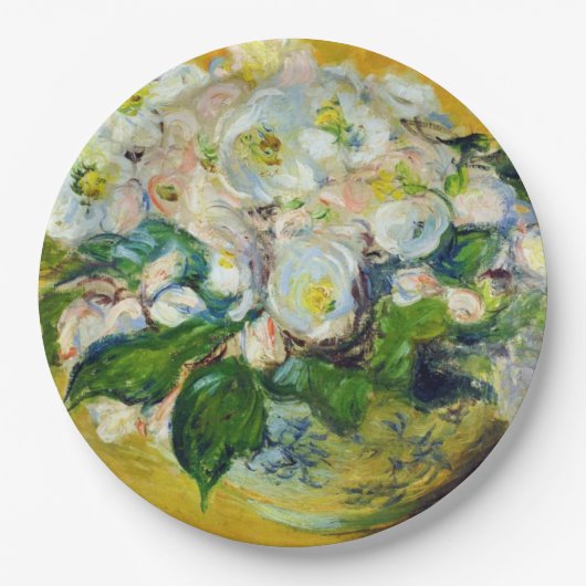 Kerstmis-Rozen (van Claude Monet) Papieren Bordje (Voorkant)