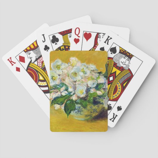 Kerstmis-Rozen (van Claude Monet) Pokerkaarten (Achterkant)