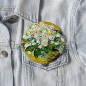 Kerstmis-Rozen (van Claude Monet) Ronde Button 4,0 Cm (In situ)