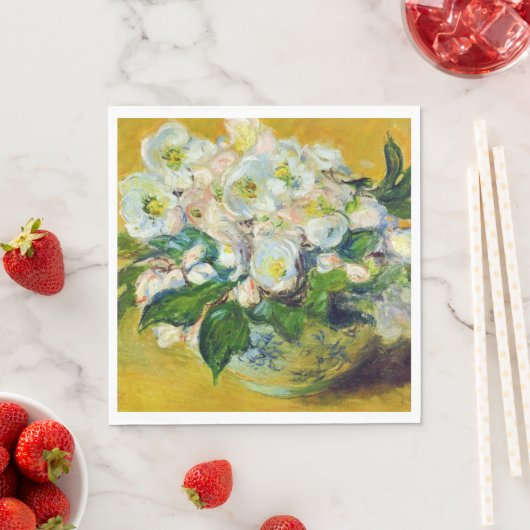 Kerstmis-Rozen (van Claude Monet) Servet (Insitu)