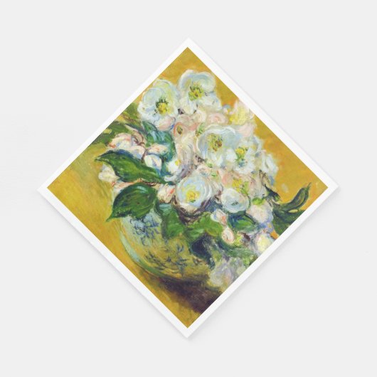 Kerstmis-Rozen (van Claude Monet) Servet (Hoek)