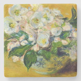 Kerstmis-Rozen (van Claude Monet) Stenen Onderzetter