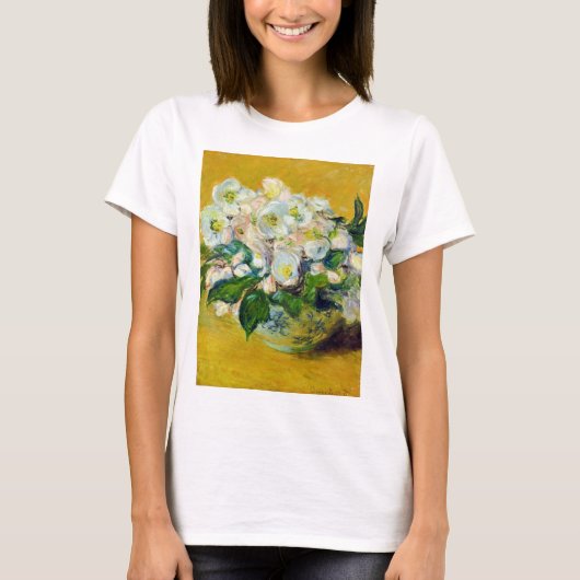 Kerstmis-Rozen (van Claude Monet) T-shirt (Voorkant)