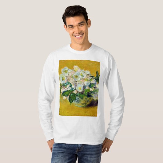 Kerstmis-Rozen (van Claude Monet) T-shirt (Voorkant volledig)