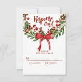 Kerstmis RSVP Kaartje (Voorkant)