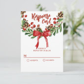 Kerstmis RSVP Kaartje (Staand voorkant)