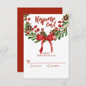 Kerstmis RSVP Kaartje (Voorkant / Achterkant)