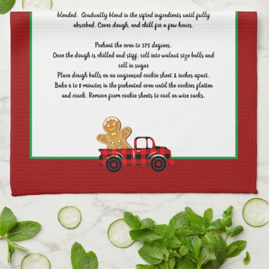 Kerstmis Ruck Red Pset Theedoek (Gevouwen)