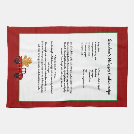 Kerstmis Ruck Red Pset Theedoek (Horizontaal)