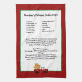 Kerstmis Ruck Red Pset Theedoek (Verticaal)