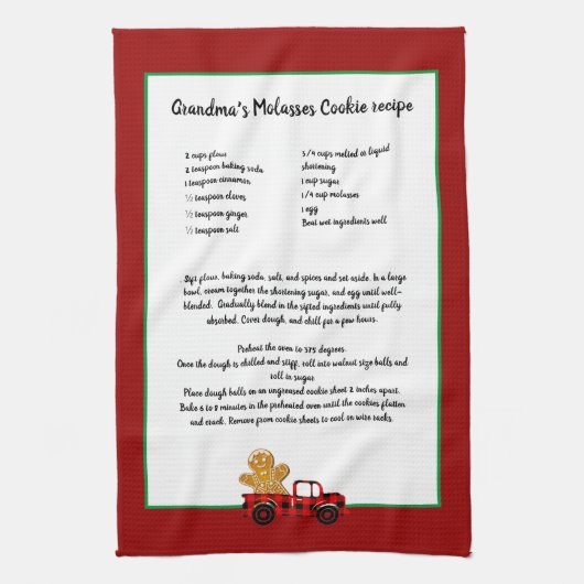 Kerstmis Ruck Red Pset Theedoek (Verticaal)