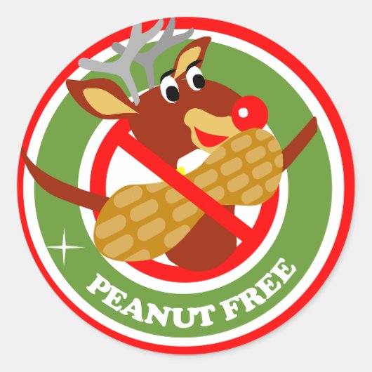 Kerstmis Rudolf Pindelvrije Stickers (Voorkant)