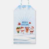 Kerstmis Rudolf The Reindeer en Vrienden Cadeaulabel (Achterkant)