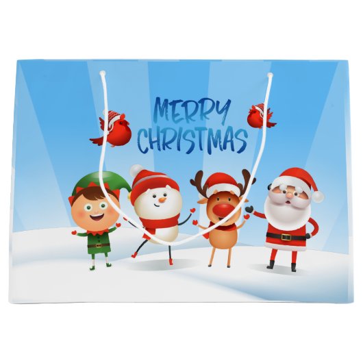 Kerstmis Rudolf The Reindeer en Vrienden Groot Cadeauzakje (Voorkant)