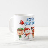 Kerstmis Rudolf The Reindeer en Vrienden Koffiemok (Voorkant links)