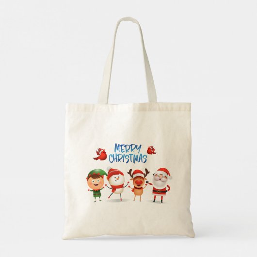 Kerstmis Rudolf The Reindeer en Vrienden Tote Bag (Achterkant)