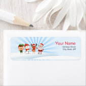 Kerstmis Rudolf The Reindeer & Friends Etiket (Insitu)