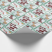 Kerstmis Rudolph Rendier Namen Cadeaupapier (Hoek)