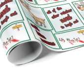 Kerstmis Rudolph Rendier Namen Cadeaupapier (Rol Hoek)