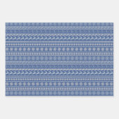 Kerstmis Rudolph Snowflake Blue Green Red Holiday Inpakpapier Vel (Voorkant 2)