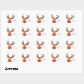 Kerstmis Rudolph Stickers (Vel)