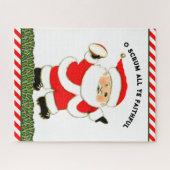 Kerstmis rugby cadeau legpuzzel (Horizontaal)