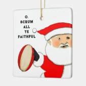Kerstmis Rugby Keramisch Ornament (Links)
