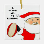 Kerstmis Rugby Keramisch Ornament (Voorkant)