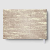 Kerstmis Rustic Boho Floral Burgundy Gold Burlap Gastenboek (Achterkant)