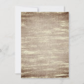 Kerstmis Rustic Boho Floral Burgundy Gold Burlap Kaart (Achterkant)