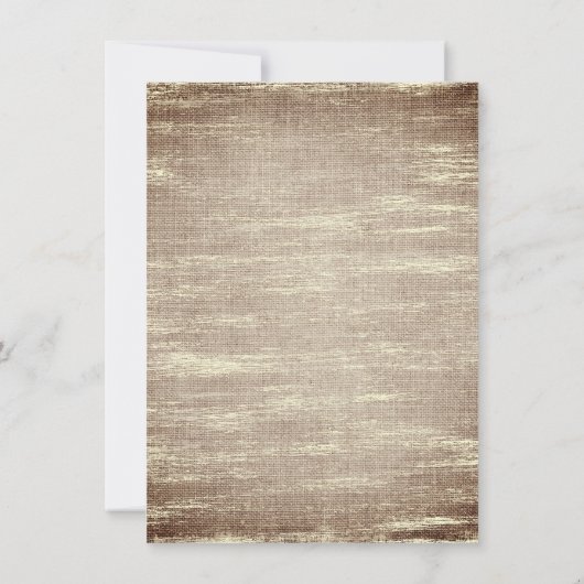 Kerstmis Rustic Boho Floral Burgundy Gold Burlap Kaart (Achterkant)