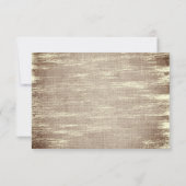 Kerstmis Rustic Boho Floral Burgundy Gold Burlap RSVP Kaartje (Achterkant)