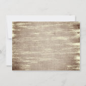 Kerstmis Rustic Boho Floral Burgundy Gold Burlap Save The Date (Achterkant)