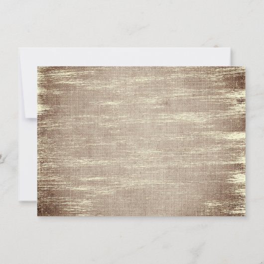 Kerstmis Rustic Boho Floral Burgundy Gold Burlap Save The Date (Achterkant)