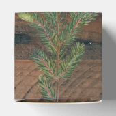 Kerstmis Rustic Wood Joy Merry kerst Bedankdoosjes (Bovenkant)