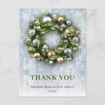 Kerstmis Rustic Wreath Corporate Hartelijk dank